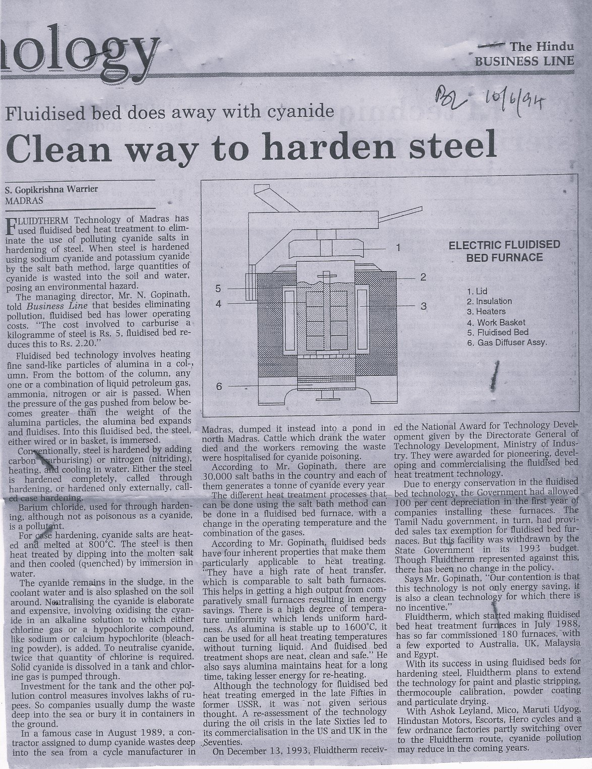 Clean way to harden steel