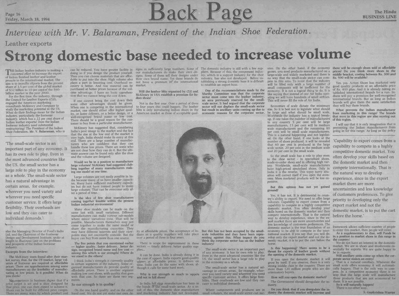 Strong domestic base needed to increase volume