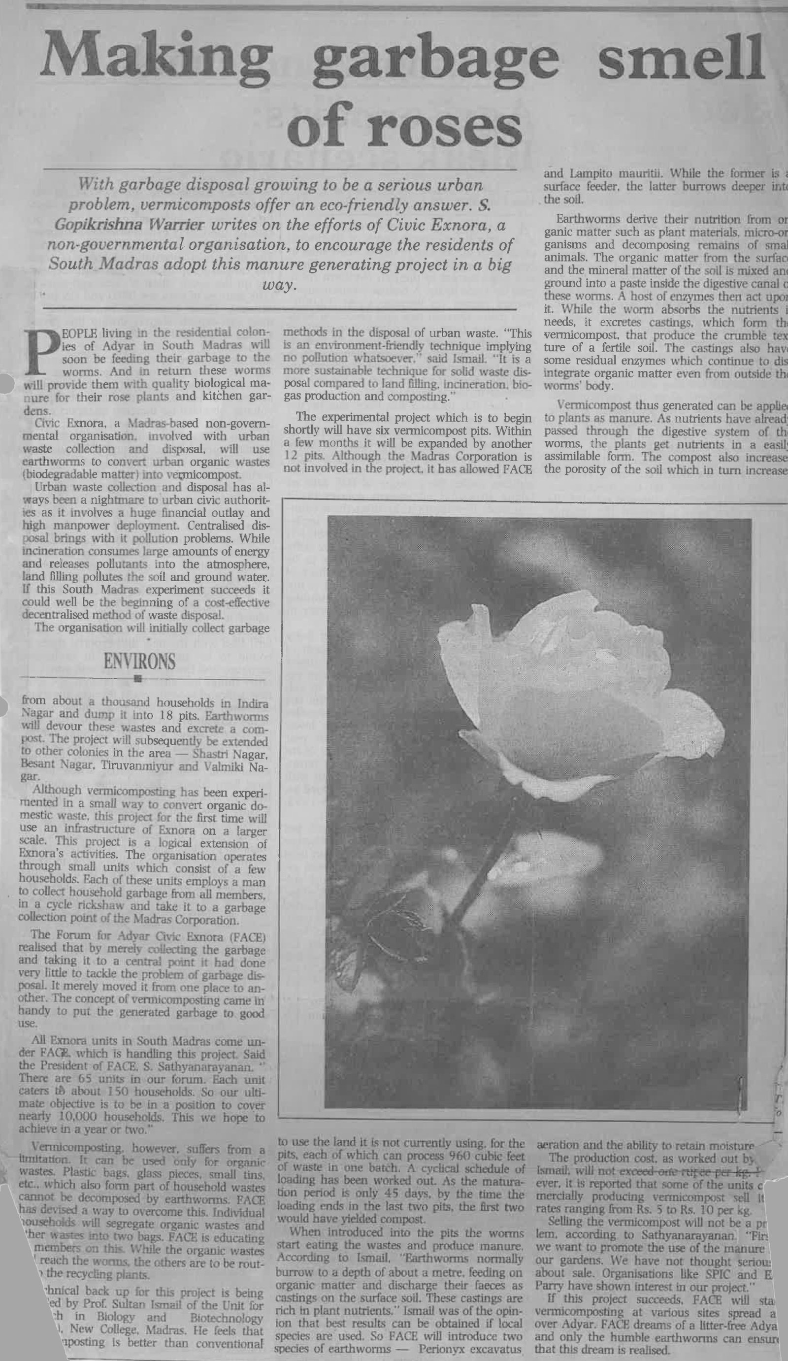 Making garbage smell of roses