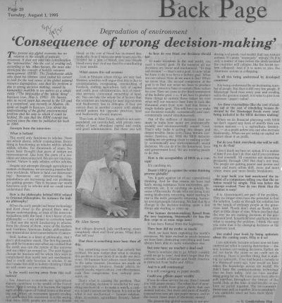 'Consequence of wrong decision-making'