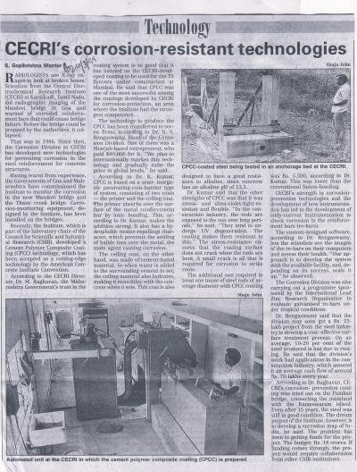 CECRI's corrosion-resistant technologies