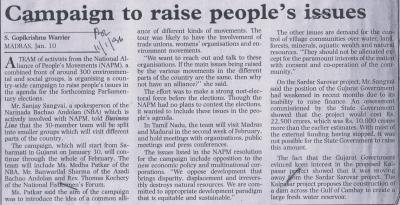 Campaign to raise people's issues