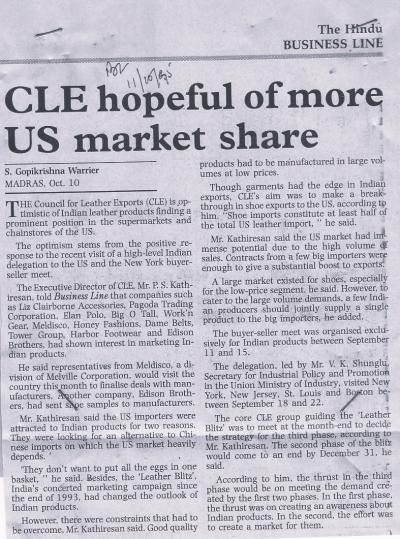 CLE hopeful of more US market share