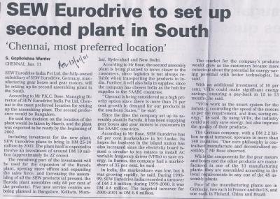 SEW Eurodrive to set up second plant in South 