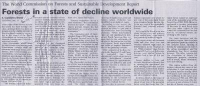 Forests in a state of decline worldwide
