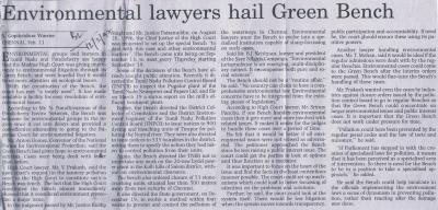Environmental lawyers hail Green Bench