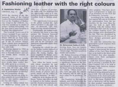 Fashioning leather with the right colours
