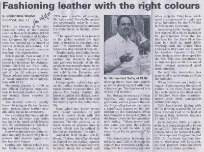 Fashioning leather with the right colours
