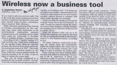 Wireless now a business tool