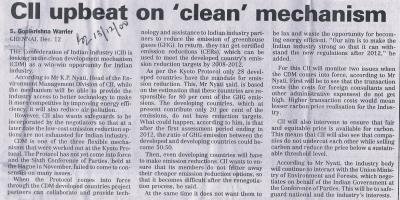 CII upbeat on 'clean' mechanism