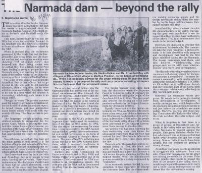 The Narmada dam - beyond the rally