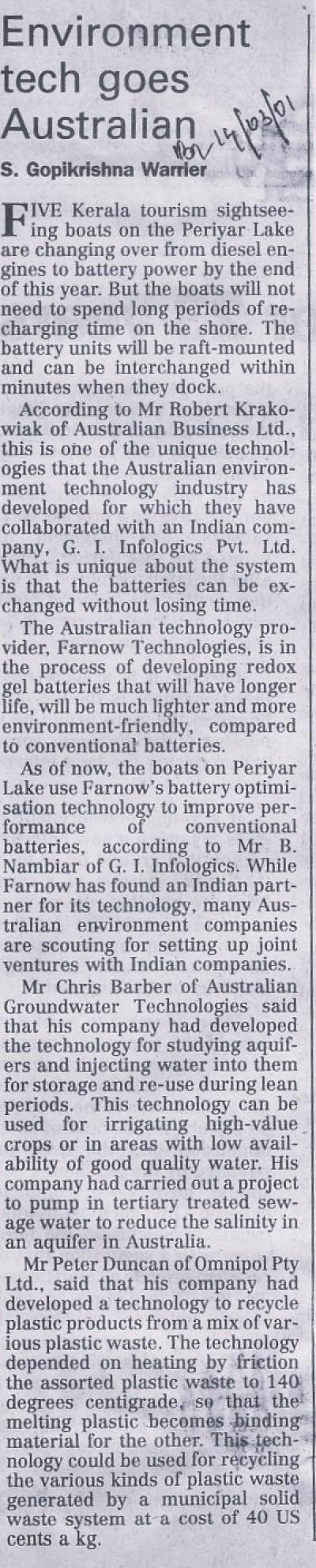Environment tech goes Australian