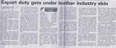 Export duty gets under leather industry skin