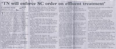 'TN will enforce SC order on effluent treatment'