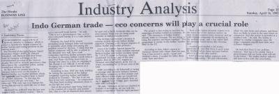 Indo German trade — eco concerns will play a crucial role
