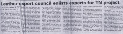 Leather export council enlists experts for TN project