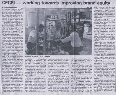 CECRI - working towards improving brand equity
