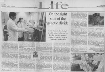 On the right side of the 'genetic divide'