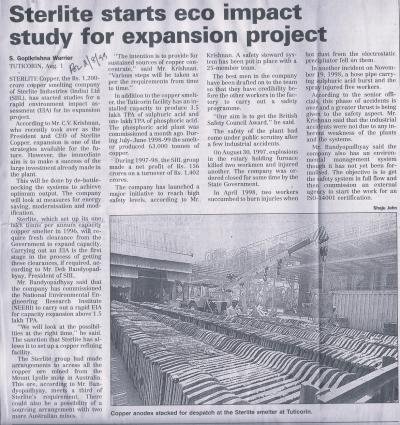 Sterlite starts eco impact study for expansion project