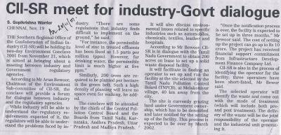 CII-SR meet for industry-Govt dialogue