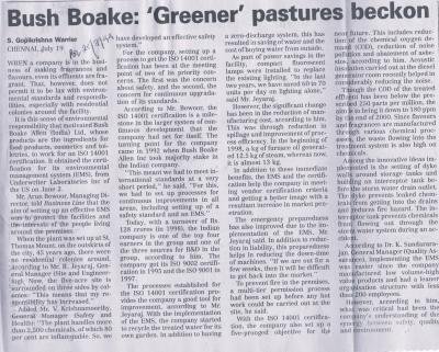Bush Boake: 'Greener' pastures beckon