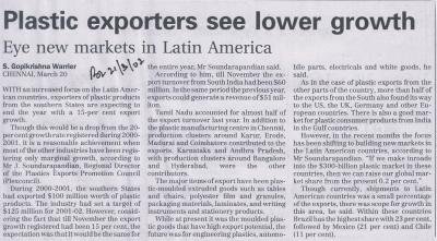 Plastic exporters see lower growth