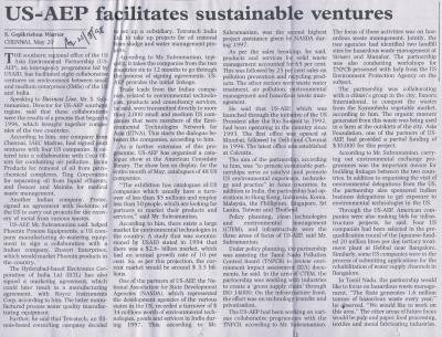 US-AEP facilitates sustainable ventures