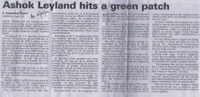 Ashok Leyland hits a green patch