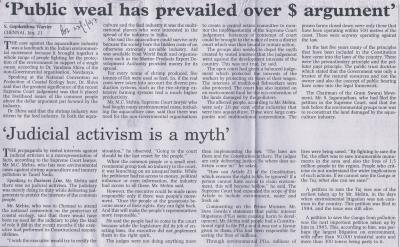 'Public weal has prevailed over $ argument'