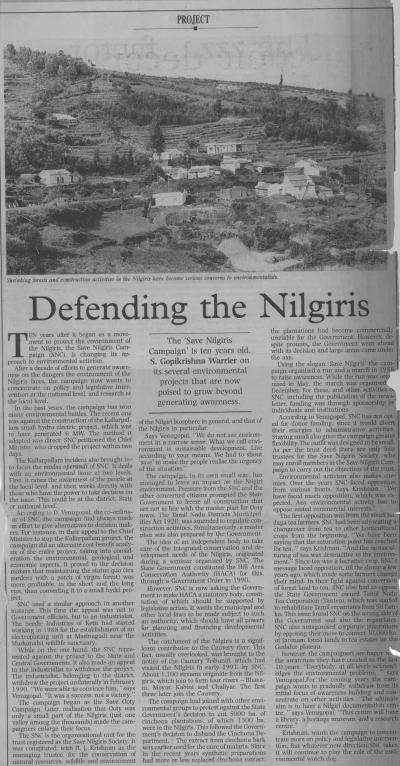 Defending the Nilgiris