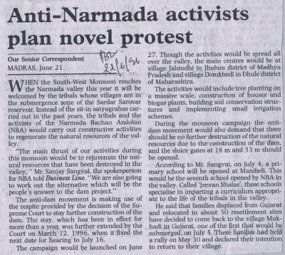 Anti-Narmada activists plan novel protest
