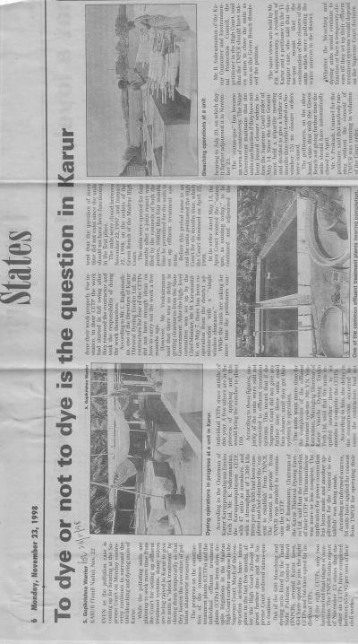 To dye or not to dye is the question in Karur