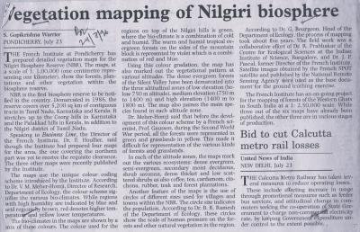 Vegetation mapping of Nilgiri biosphere