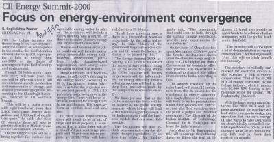 Focus on energy-environment convergence