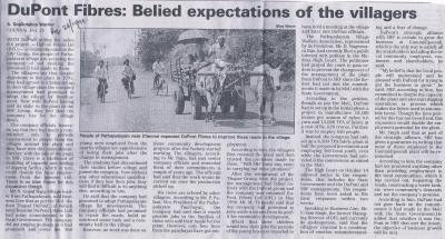 DuPont Fibres: Belied expectations of the villagers