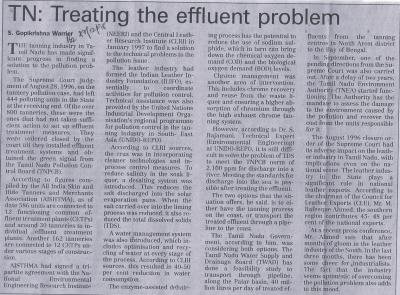 TN: Treating the effluent problem