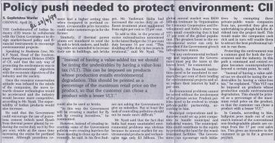 Policy push needed to protect environment: CII