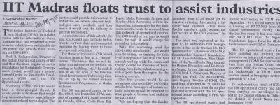 IIT Madras floats trust to assist industries