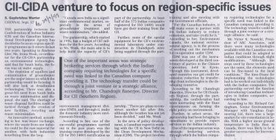 CII-CIDA venture to focus on region-specific issues