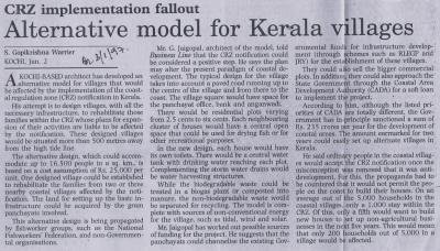 CRZ implementation fallout Alternative model for Kerala villages