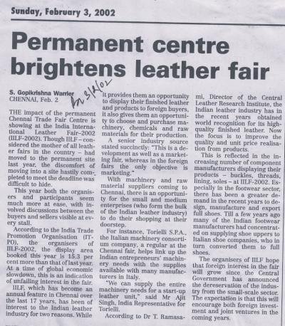 Permanent centre brightens leather fair