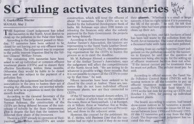 SC ruling activates tanneries