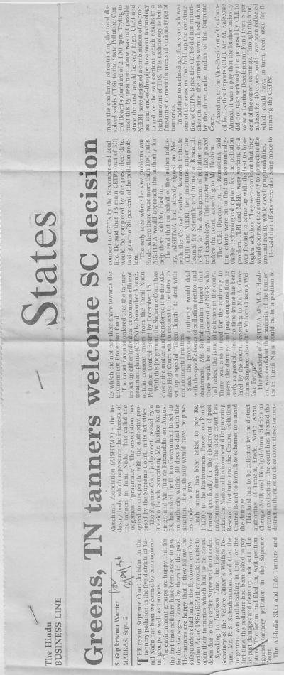 Greens, TN tanners welcome SC decision