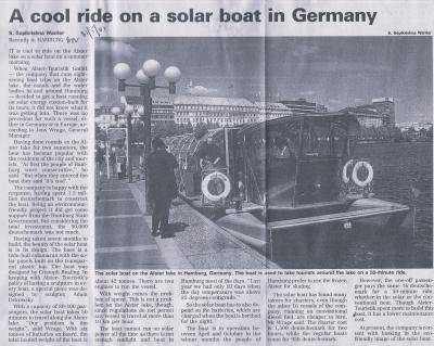 A cool ride on a solar boat in Germany