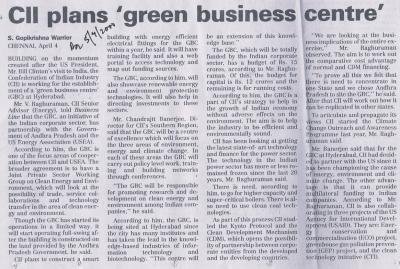 CII plans 'green business centre'