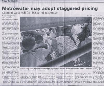 Metrowater may adopt staggered pricing