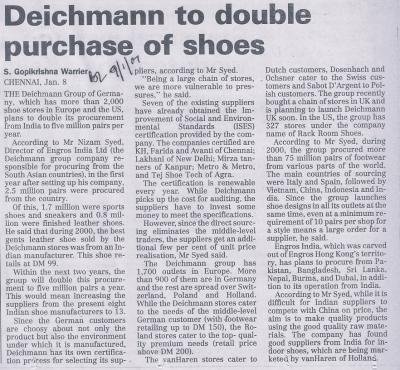 Deichmann to double purchase of shoes